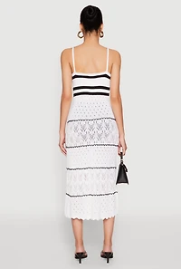 Womens Almost Famous Contrast Trim Midi Dress, White,