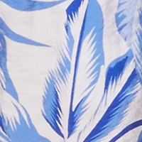 Tropical Floral Print High Waisted Shorts with Elastic Waist