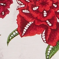 Chic Floral Long Sleeve Tie Front Crop Top