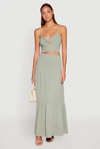 Airy Tiered Maxi Skirt