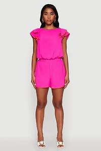 Womens Trendy Crepe Knit High Waisted Shorts with Scalloped Contrast Trim, S