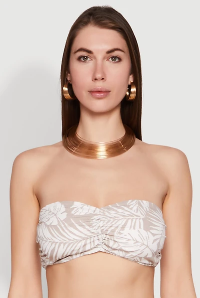 Ruched Front Bandeau Top