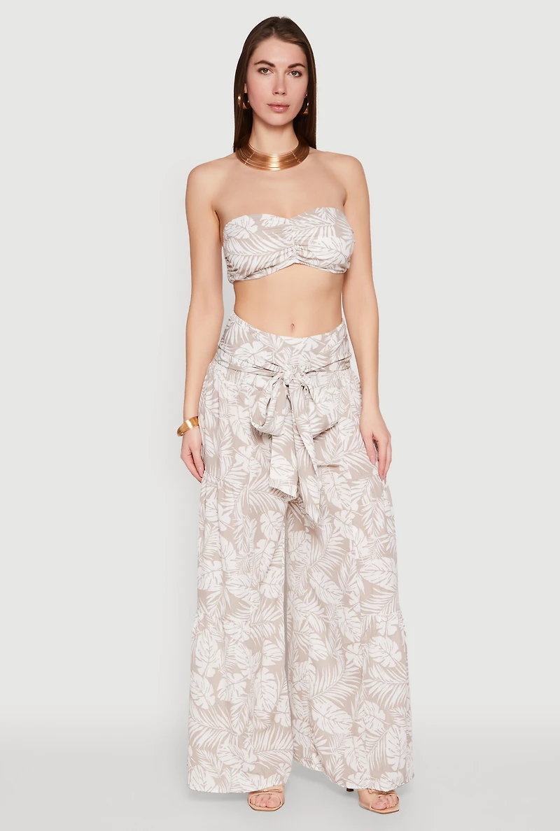 Womens Ruched Front Bandeau Top,