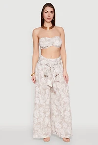 Womens Ruched Front Bandeau Top,