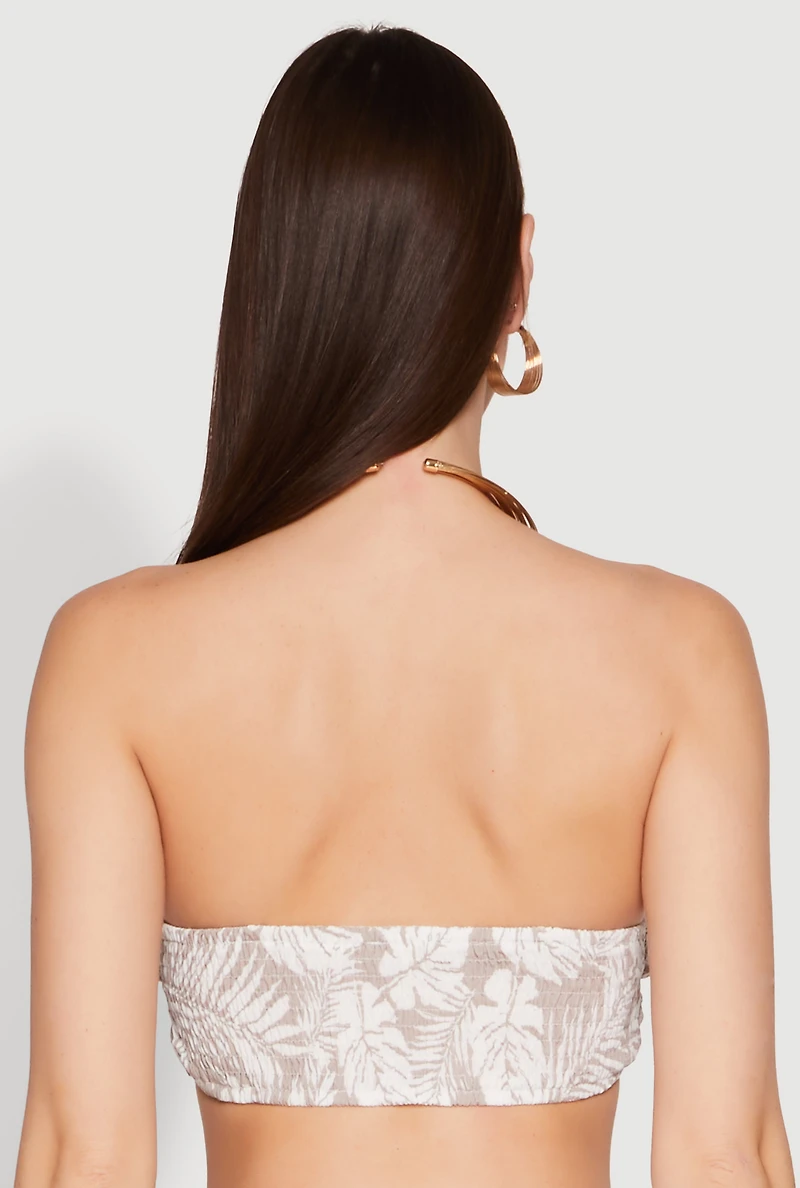 Womens Ruched Front Bandeau Top,