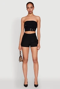 Womens Hyper Stretch Utility Tube Top, Black, Size L