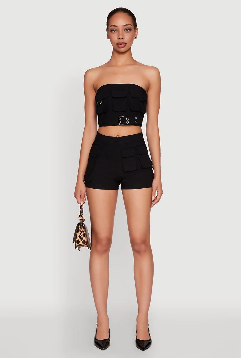 Womens Hyper Stretch Utility Shorts, M