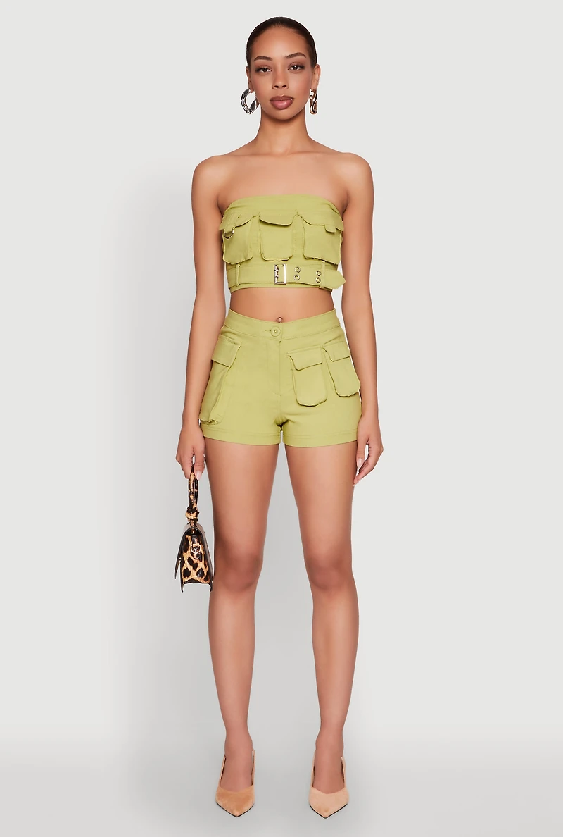 Womens Hyper Stretch Utility Shorts, L