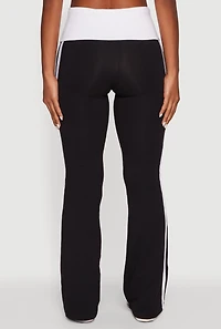 Womens Varsity Stripe Graphic Print Pants,