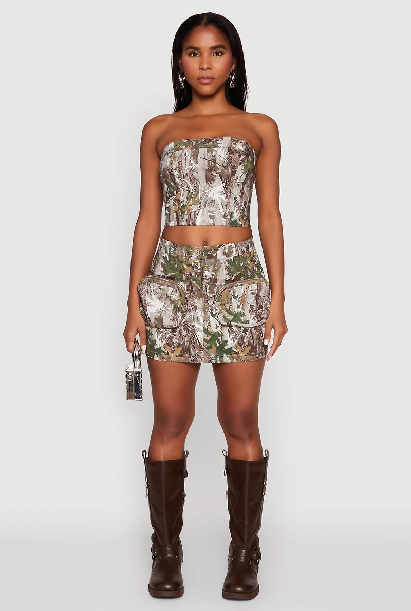 Hunter Camo Corset Tube Top