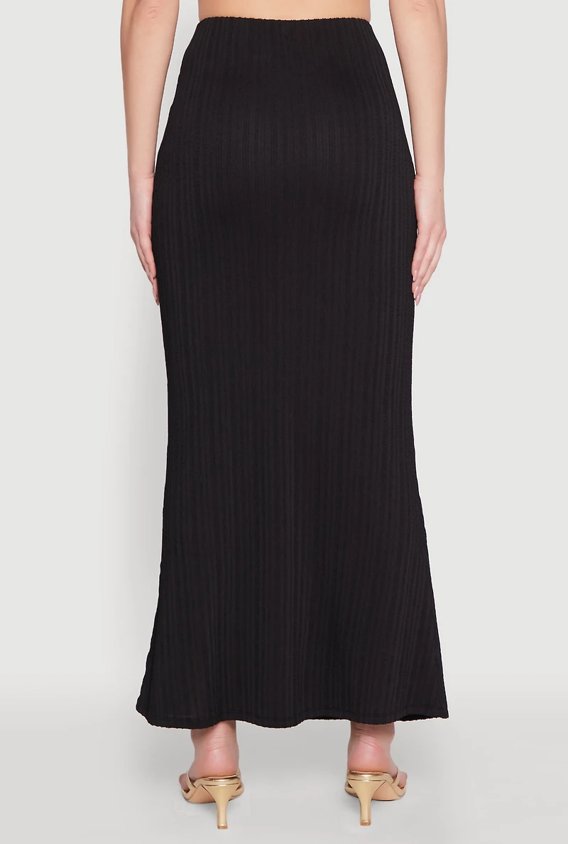 Womens O Ring Metallic Detail Maxi Skirt,