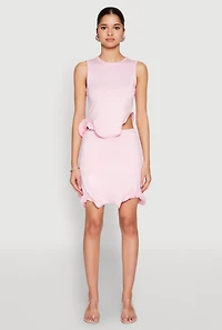 Womens Wave Structured Mini Skort, Pink,
