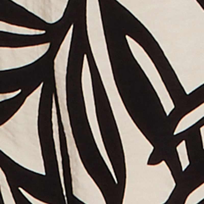 Palm Leaf Print Wide Leg Pants