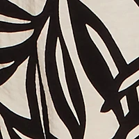 Palm Leaf Print Wide Leg Pants