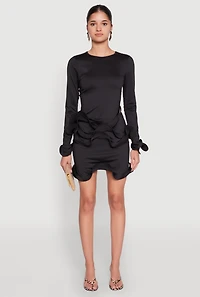 Womens Wave Structured Trim Skort,