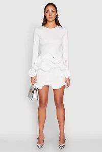 Wave Structured Trim Skort