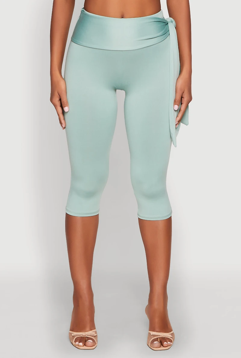 Side Tie Capri Pants