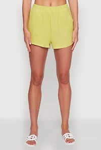 Womens Trendy Gauze Knit Shorts for Casual Summer Wear,