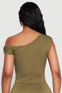 Womens High Waisted Textured Knit Boot Cut Pants, Green, Size L