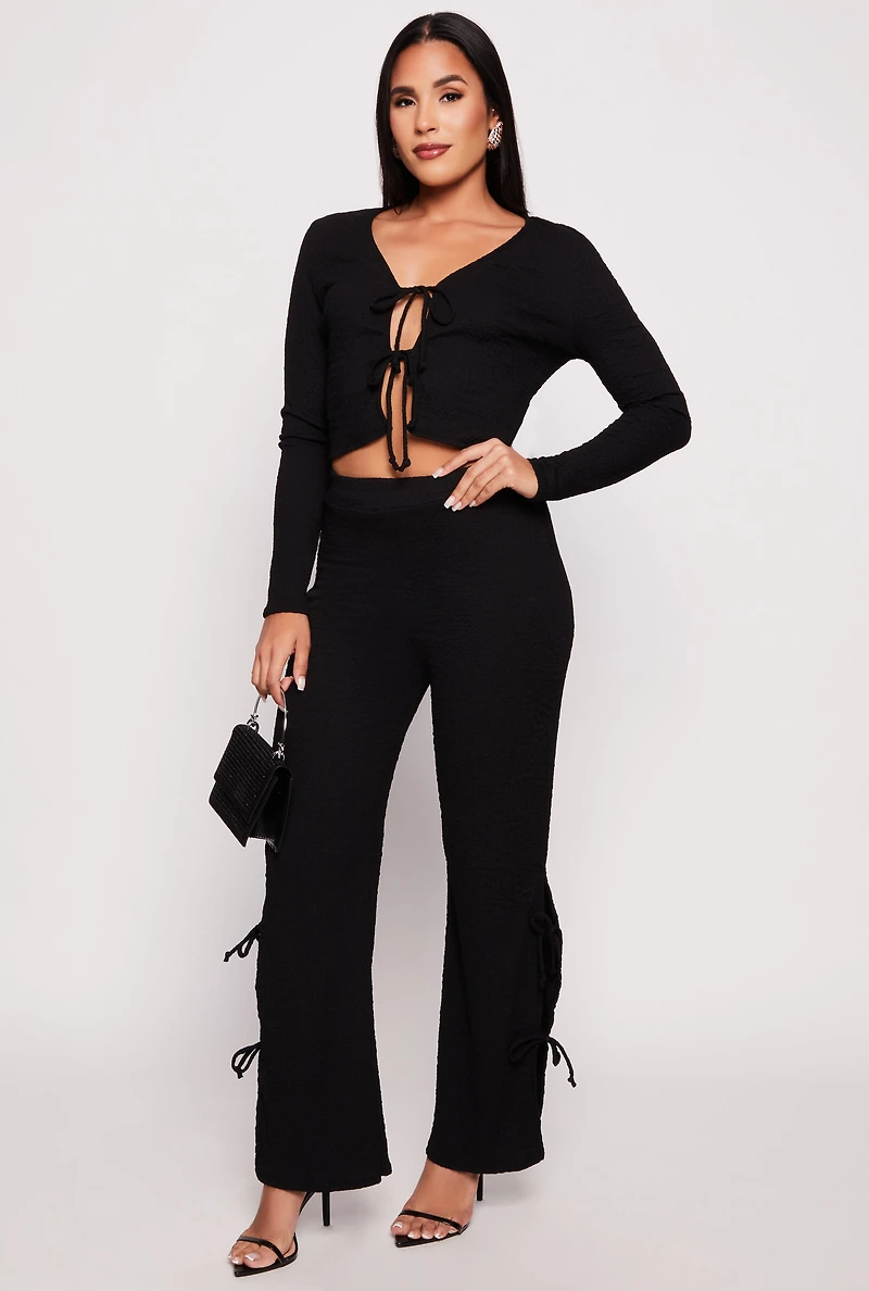 Double Tie Front Crop Top