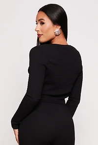 Double Tie Front Crop Top