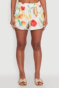 Womens Stylish High Waisted Shorts for Trendy Summer Looks, Multi, Size S