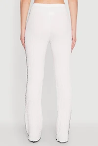 High Waisted Contrast Trim Pants