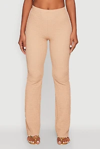 Womens High Waisted Contrast Trim Pants, S