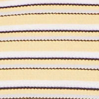 Striped Ribbed Knit Cropped Polo Top