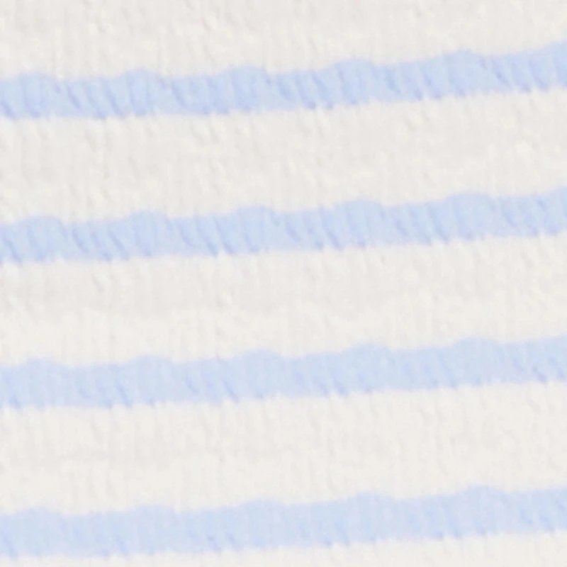 Rosette Detail Striped Tube Top