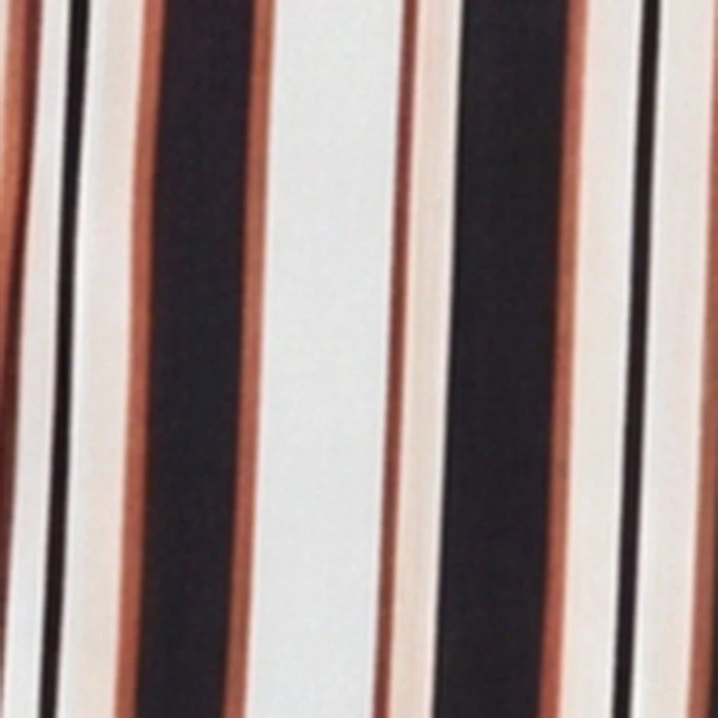 Striped Crepe Knit Pull On Pants