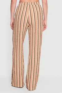 Textured Knit Boho Striped Pants