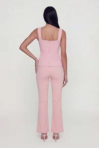 Square Neck Keyhole Detail Tank Top