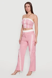 Corset Detail Cropped Tube Top