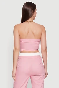 Corset Detail Cropped Tube Top