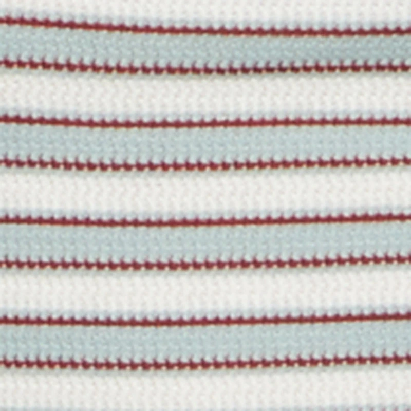Striped Fold Over Waist Textured Knit Pants