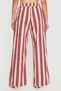 High Waisted Wide Leg Striped Pants