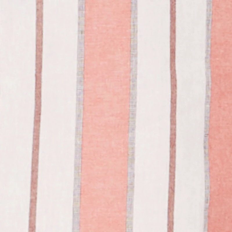 Striped Button Front Short Sleeve Shirt
