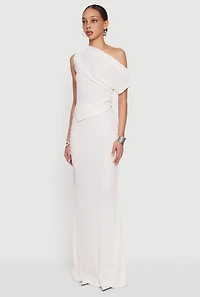 High Waisted Side Ruched Mermaid Maxi Skirt