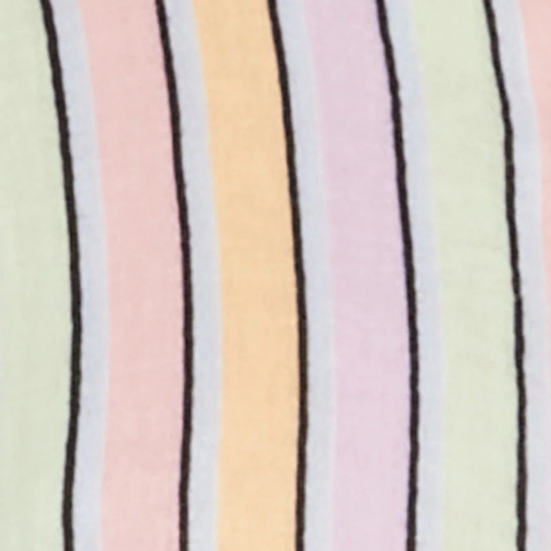 Button Front Short Sleeve Striped Shirt