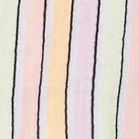 High Waisted Striped Gauze Knit Drawstring Shorts
