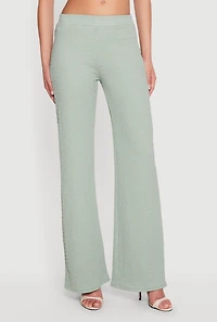 Textured Knit Pull On Pants