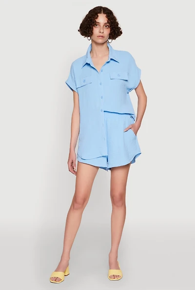 Womens Stylish Crepe Knit Shorts for Casual & Trendy Looks,