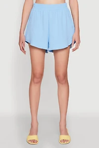 Womens Stylish Crepe Knit Shorts for Casual & Trendy Looks, S