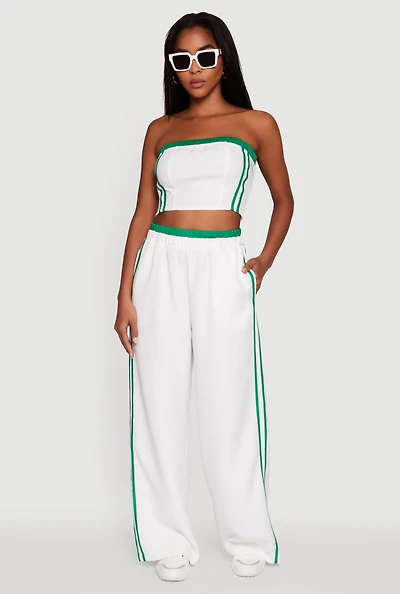 Varsity Stripe Wide Leg Pants