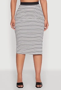 Striped Midi Skirt