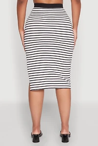 Striped Midi Skirt