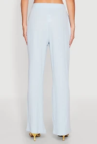 Womens Gauze Knit Pants, Blue,