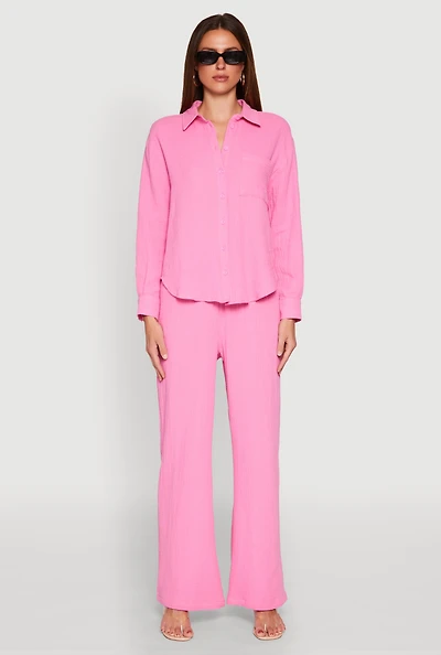 Womens Gauze Knit Pants,