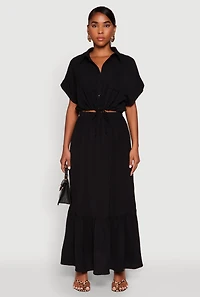 Airy High Waisted Tiered Skirt